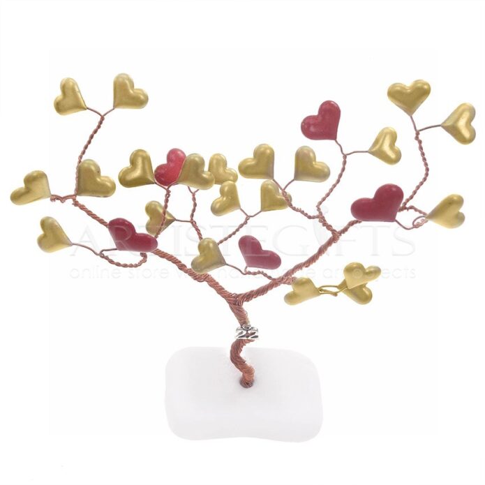 Δέντρο της Αγάπης Με Κόκκινες, Χρυσές Καρδιές και 24