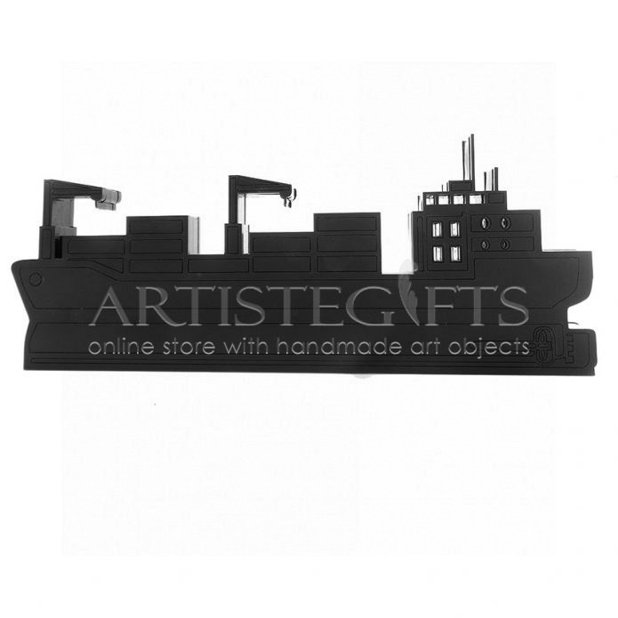 Φορτηγό Πλοίο - Cargo Ship - Tάνκερ, Σε Κόκκινο, Μαύρο Πλέξιγκλας